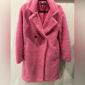 Hot Pink Sherpa Jacket- Size M- Nasty Gal